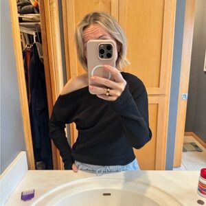 Free People Off-Shoulder Ribbed long-sleeve